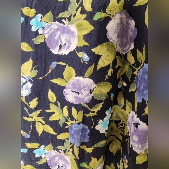Vtg Sophisticates JonathanMartin L Mlticlr 100%SILK FloralPrintWomen Maxi Skirt - Picture 6 of 9
